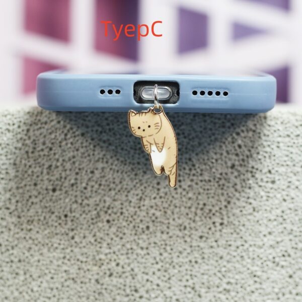 Cute Cat Mobile Phone Dust Plug Alloy Pendant - Image 8