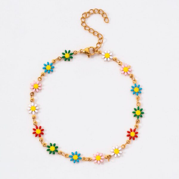 Stainless Steel Colorized Butterfly Five-pointed Star Flower Bracelet - Image 9