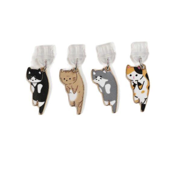 Cute Cat Mobile Phone Dust Plug Alloy Pendant - Image 4