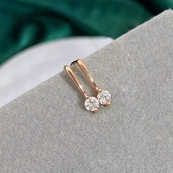 Simple Inlaid Zircon Stud Earrings Minimalist - Image 3